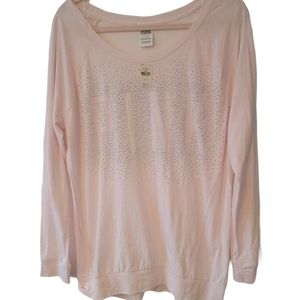 Pink long sleeve tee with sparkles